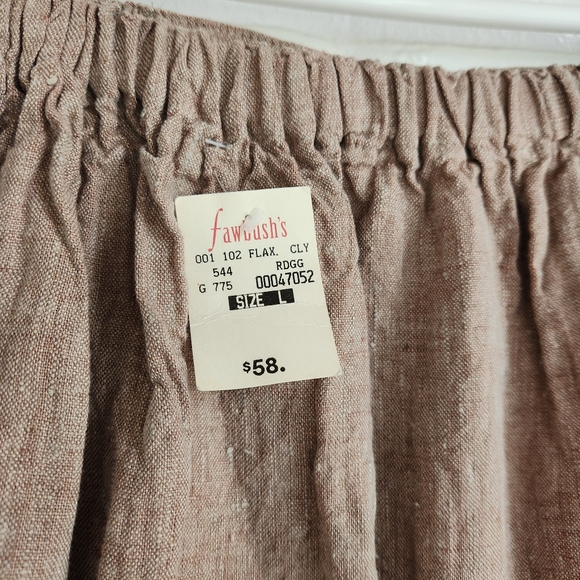 Vintage Flax Angelheart Skirt NOS With Tag  Brown Midi Modest Size L - Picture 8 of 9